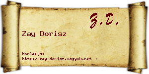 Zay Dorisz névjegykártya